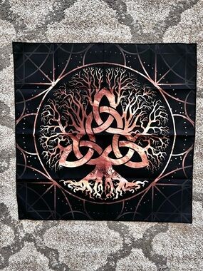 Mystical Celtic Tree of Life Tarot / Altar Cloth 19” Square